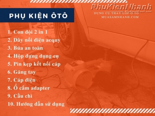 Bộ dụng cụ thay lốp xe ô tô đa năng