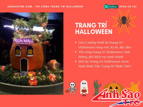 Dịch vụ trang trí Halloween độc đáo Bình Tân, TPHCM - Thi công quảng cáo Ánh Sao Trẻ